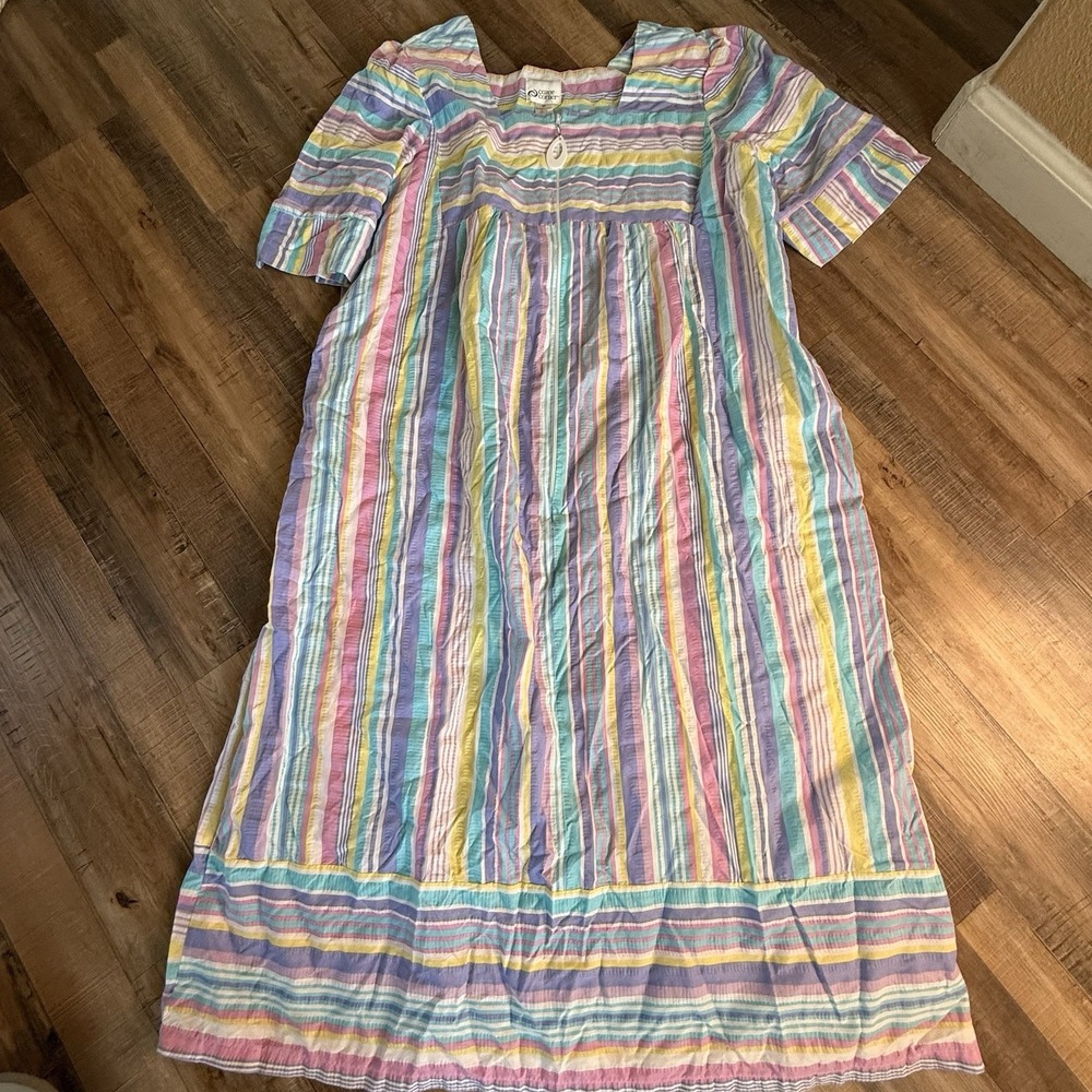 Cozee Corner Women's Zip Robe Dress Multicolor Size 2X